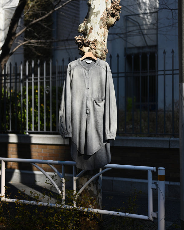 CHAMBRAY LONG SHIRT DRESS