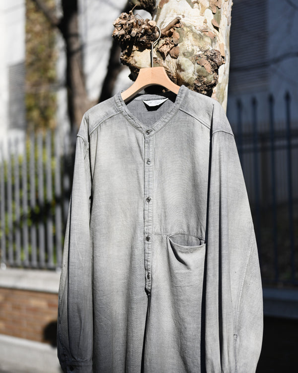 CHAMBRAY LONG SHIRT DRESS