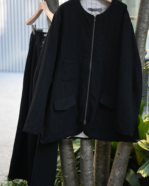 zip jacket, wool nylon