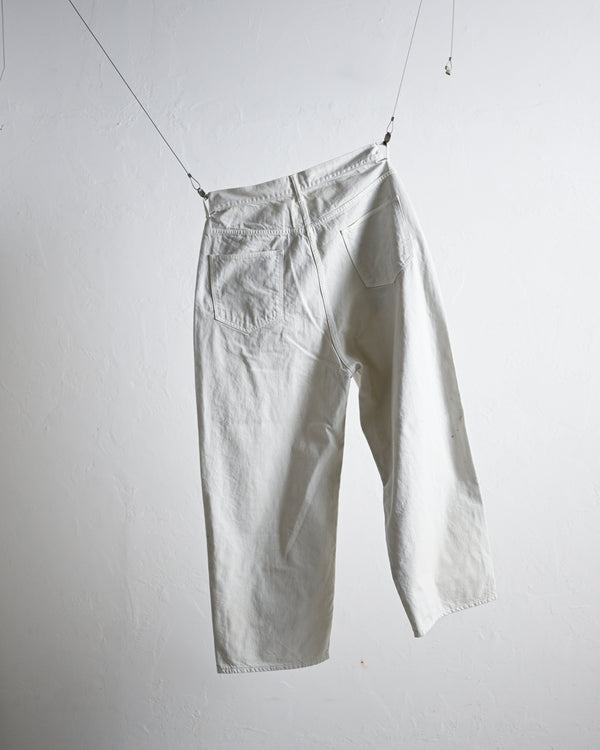 AGING WIDE 5P DENIM PANTS, WHITE