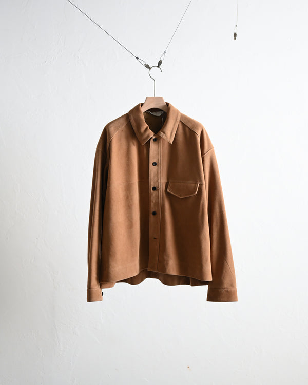 SUEDE SHORT SHIRT JACKET