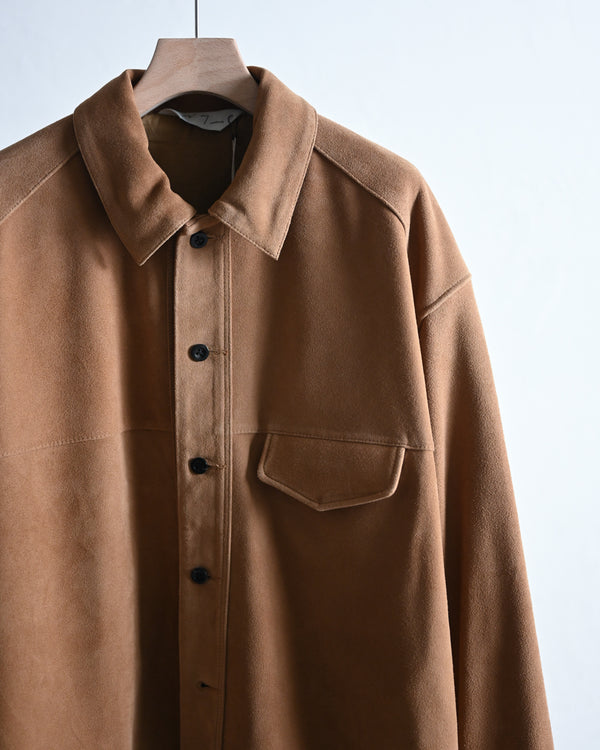 SUEDE SHORT SHIRT JACKET