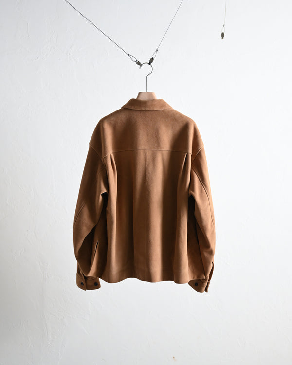 SUEDE SHORT SHIRT JACKET