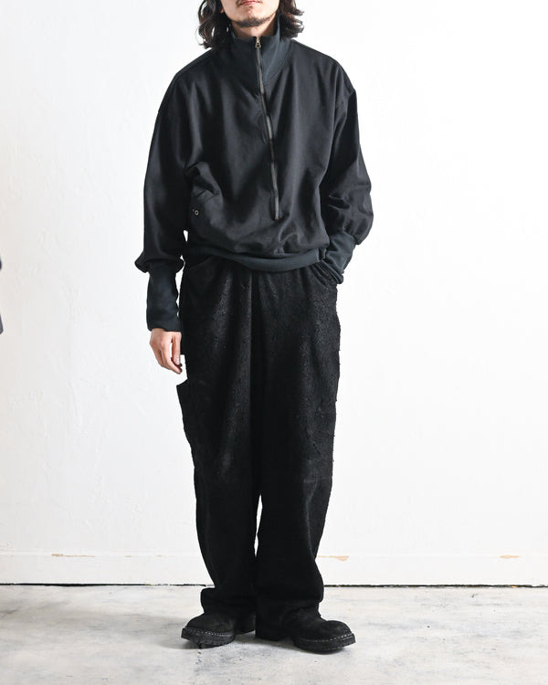 zip sweat / fade, black