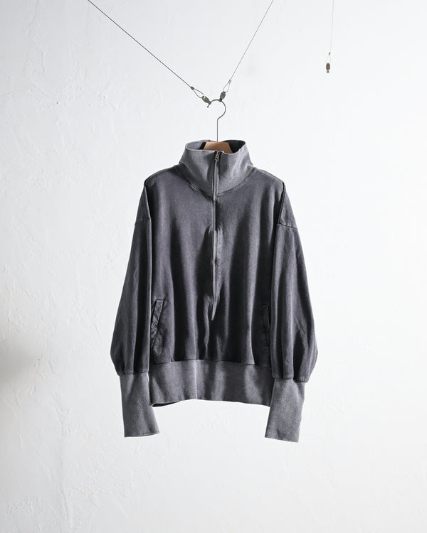 zip sweat / fade, black