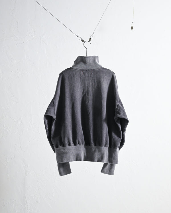 zip sweat / fade, black