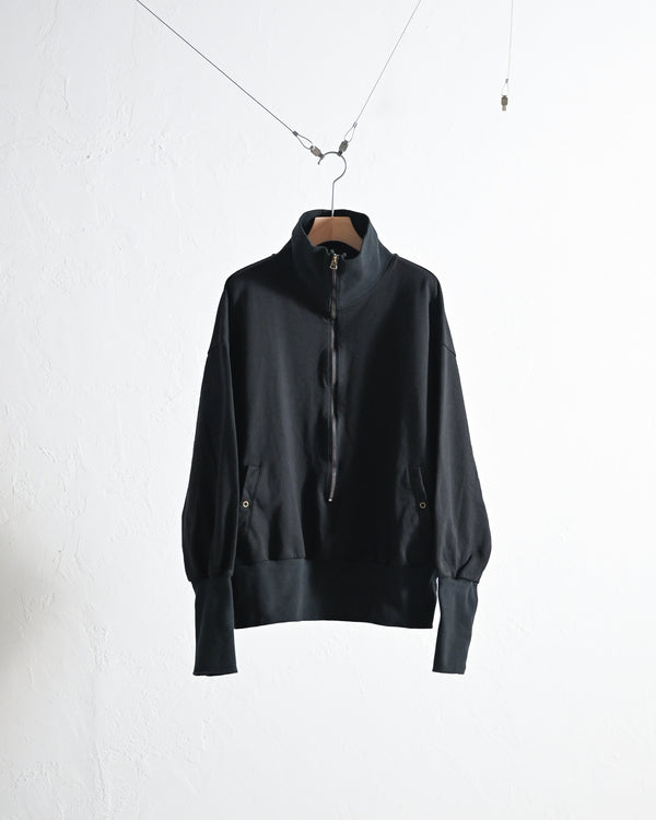 zip sweat / fade, black