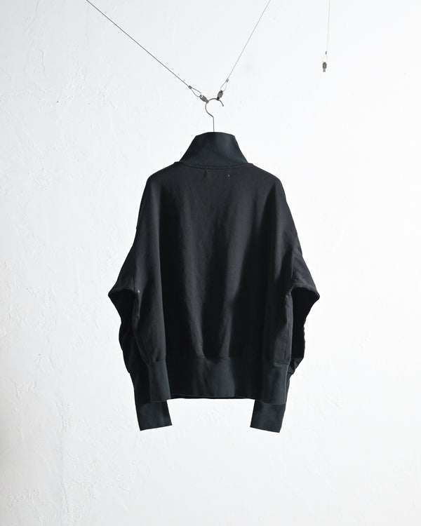 zip sweat / fade, black