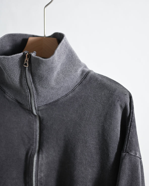 zip sweat / fade, black