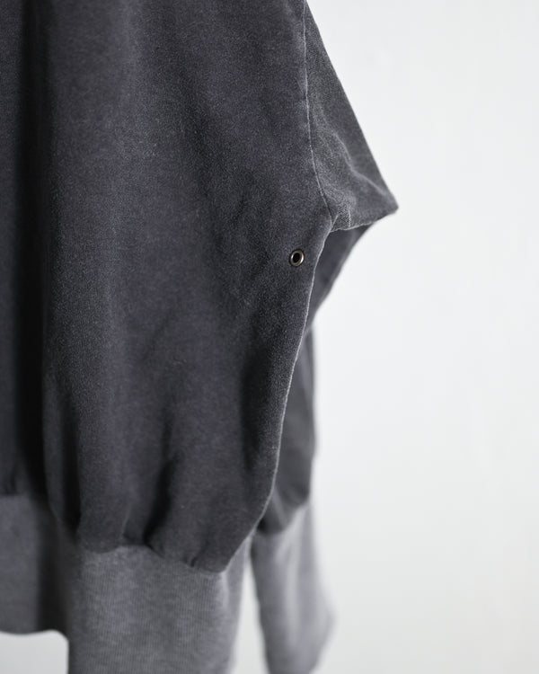 zip sweat / fade, black