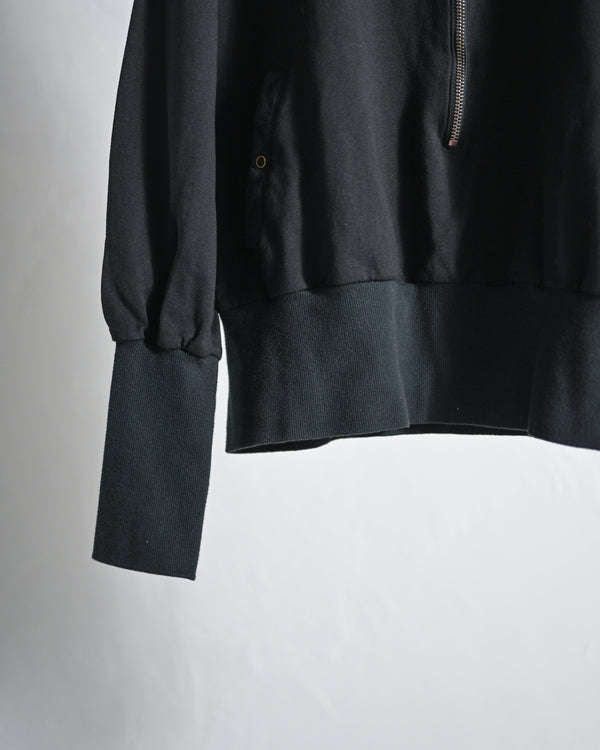 zip sweat / fade, black