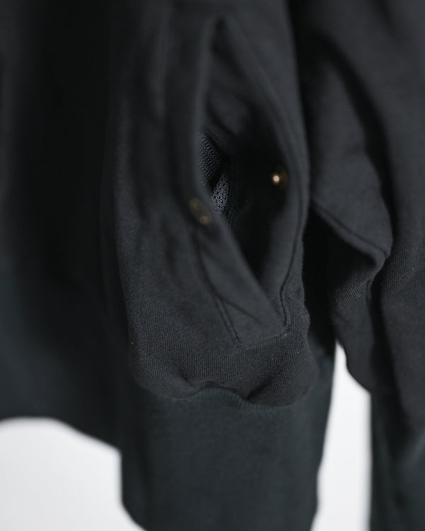 zip sweat / fade, black