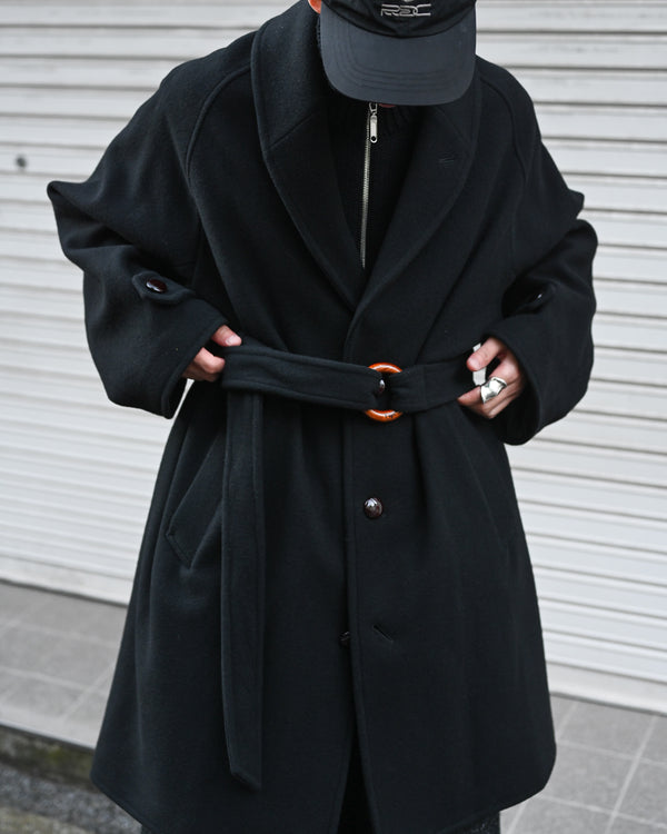 tabi melton coat, kuro