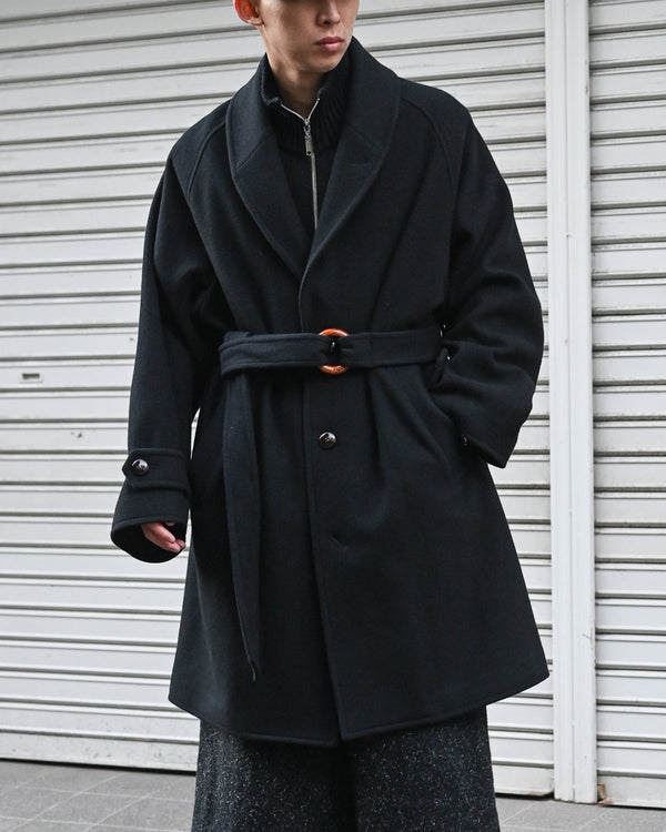 tabi melton coat, kuro