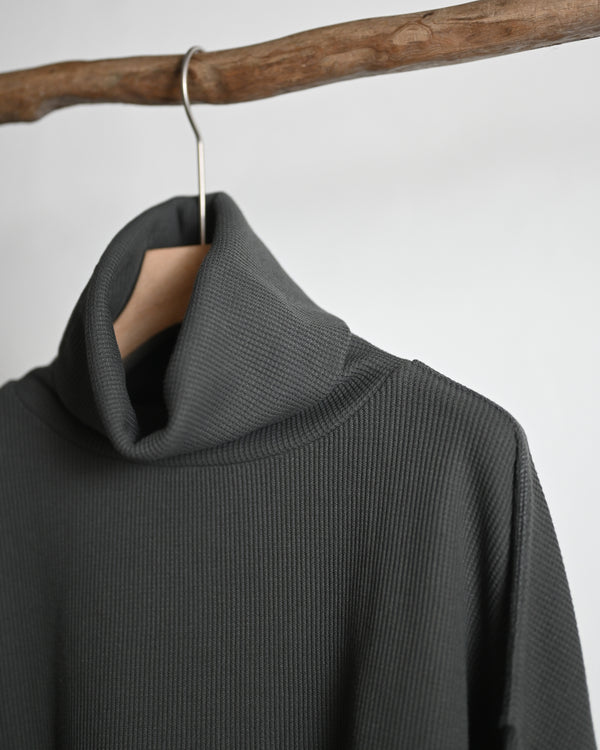 WAFFLE HIGH-NECKED P/O