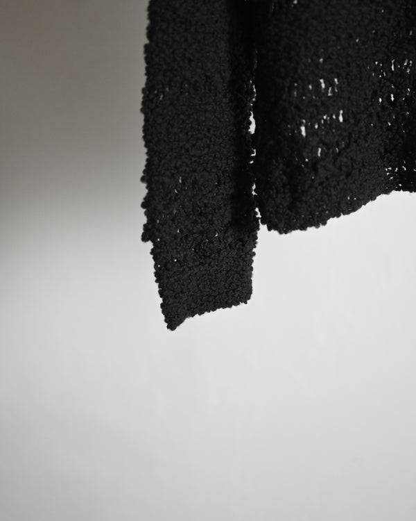 Abstract Hand Knitting Sweater, black