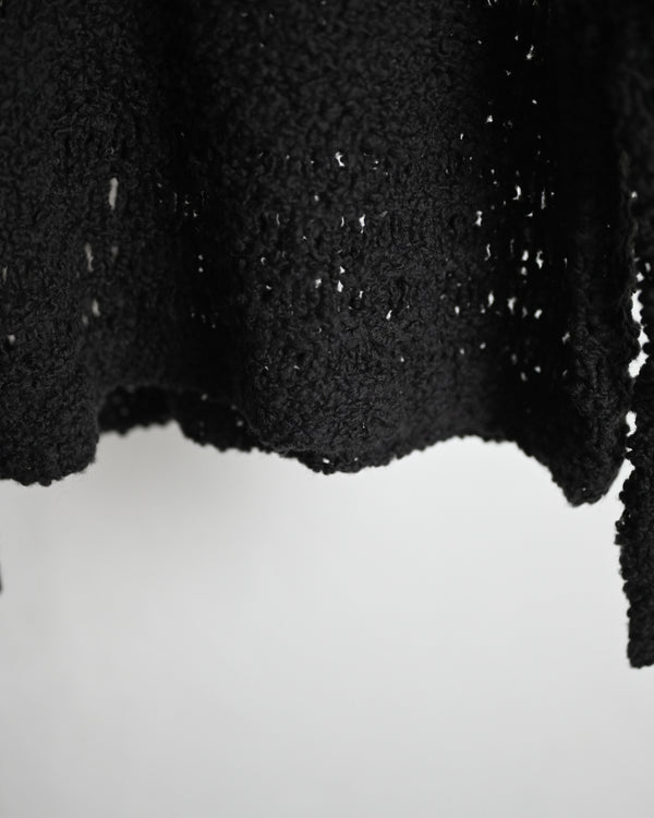 Abstract Hand Knitting Sweater, black