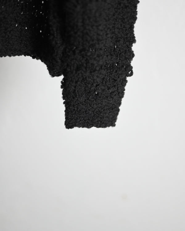 Abstract Hand Knitting Sweater, black