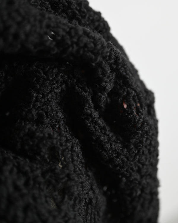 Abstract Hand Knitting Sweater, black