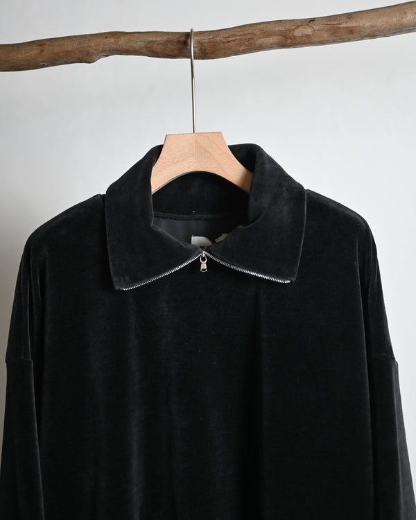 HIGH NECK ZIP UP PULLOVER