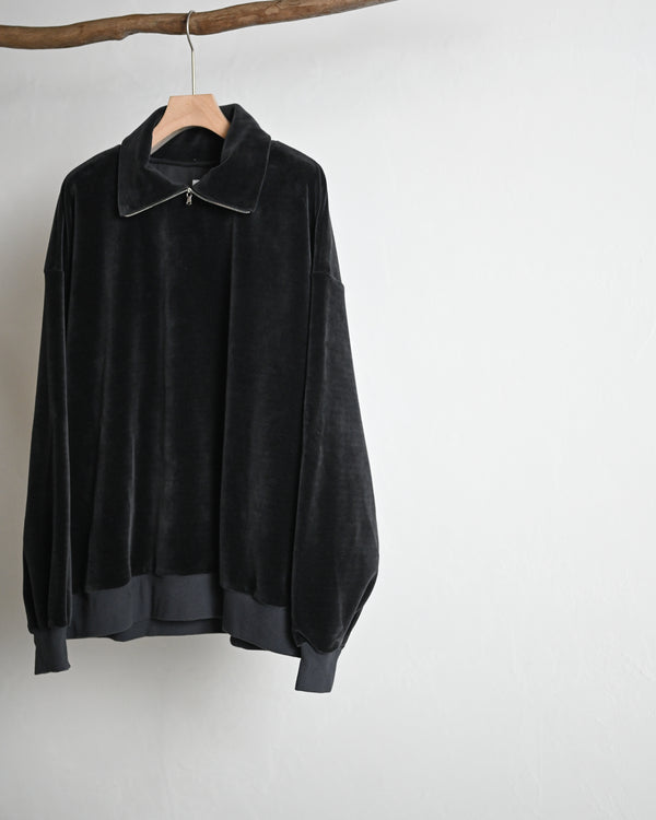 HIGH NECK ZIP UP PULLOVER