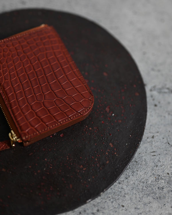 Mini Purse Porosus Croco, Cognac