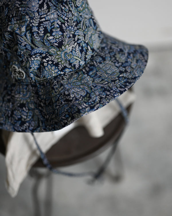 PAISLEY SAFARI HAT, navy