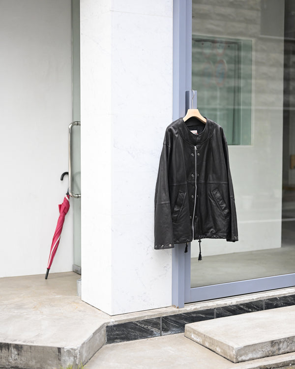 leather ns jkt, fade black