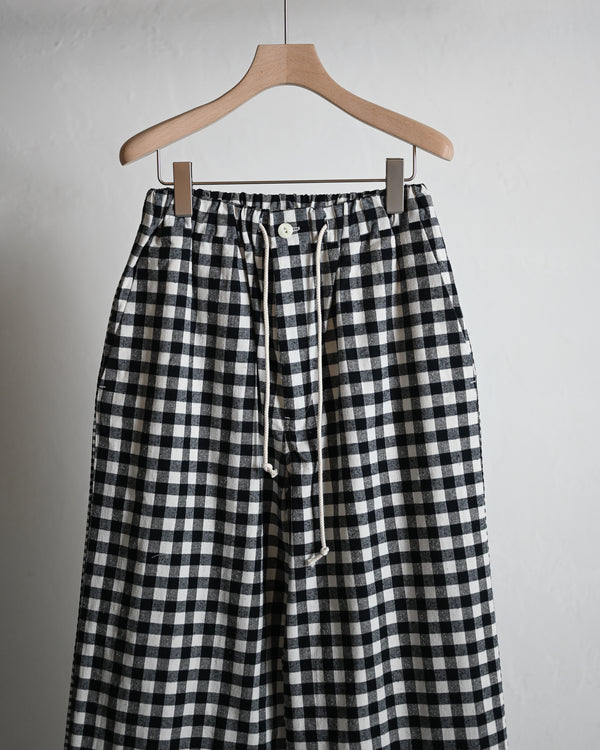 GINGHAM CHECK RELAX EASY PANTS