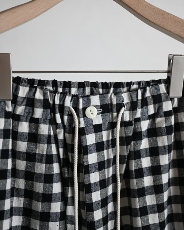GINGHAM CHECK RELAX EASY PANTS