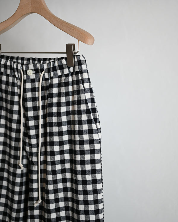 GINGHAM CHECK RELAX EASY PANTS