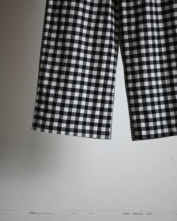 GINGHAM CHECK RELAX EASY PANTS