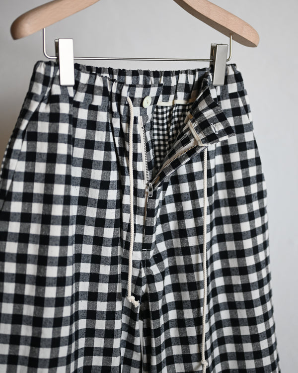 GINGHAM CHECK RELAX EASY PANTS