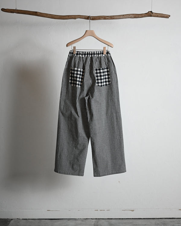GINGHAM CHECK RELAX EASY PANTS