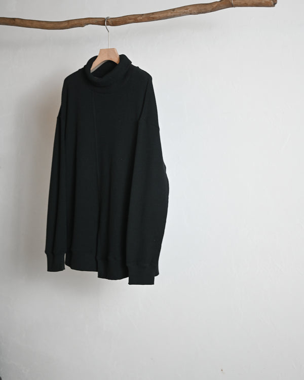 EX WAFFLE PIN TUCK TURTLE NECK PO