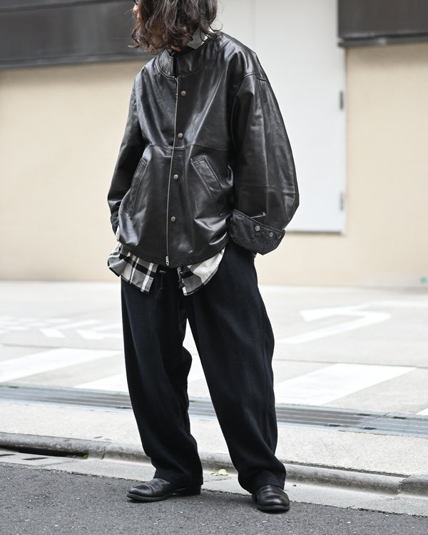 leather ns jkt, black