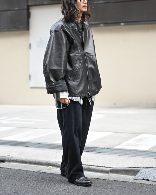 leather ns jkt, black