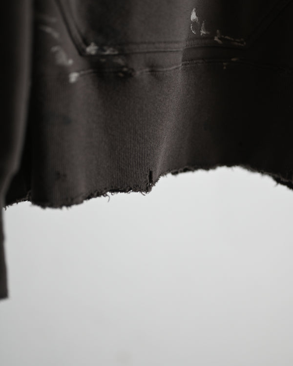 HOODIE CUTOFF CRASH SWEAT SHIRT, 2colors
