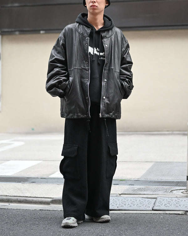 leather ns jkt, fade black