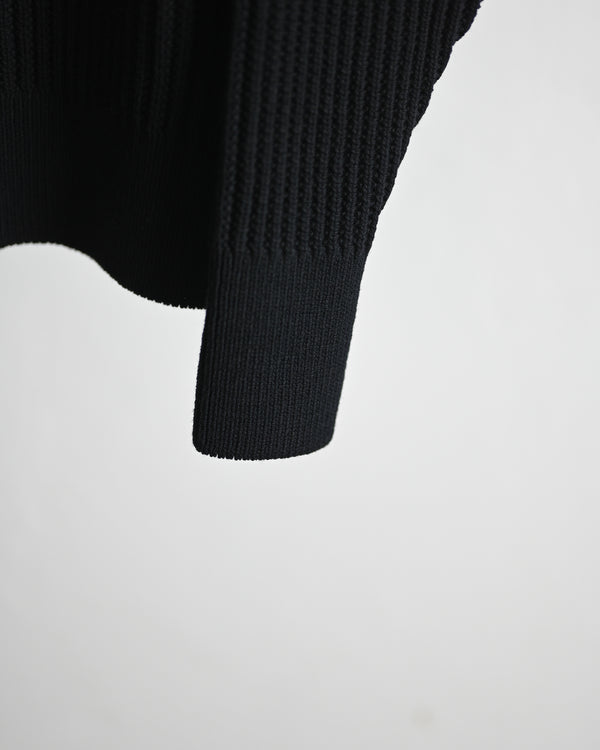 TWIST WOOL HALF ZIP NECK P/O