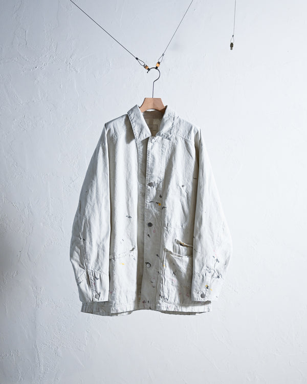 DENIM COVERALL, WHITE