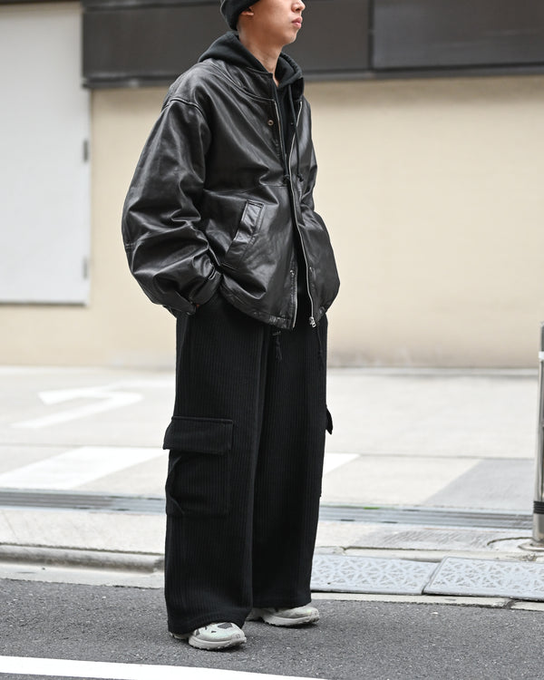 leather ns jkt, fade black