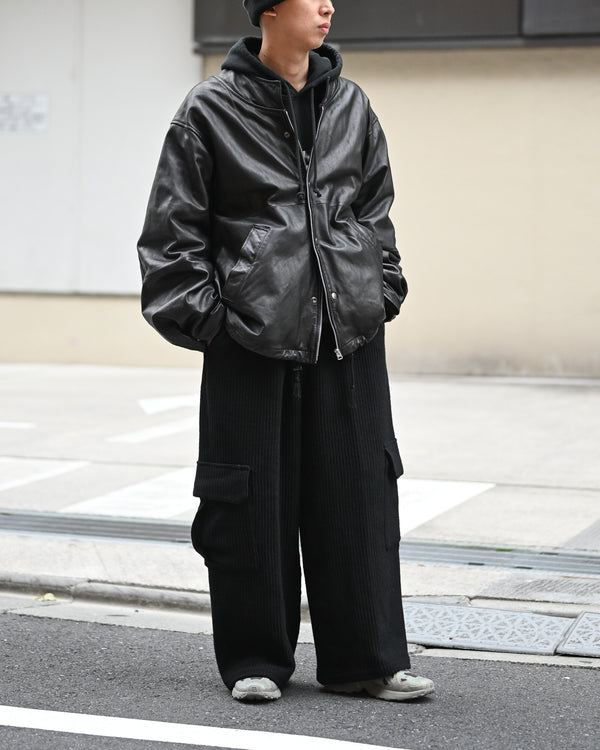 leather ns jkt, fade black