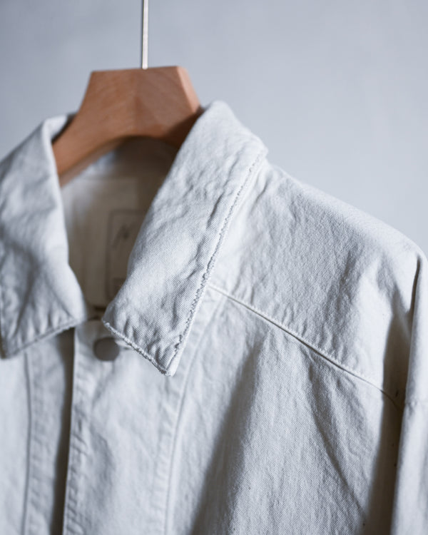 DENIM COVERALL, WHITE