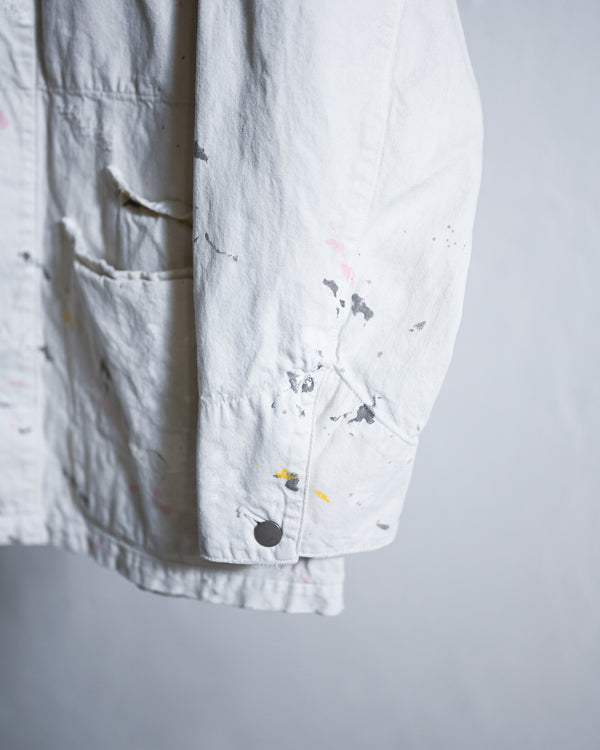 DENIM COVERALL, WHITE