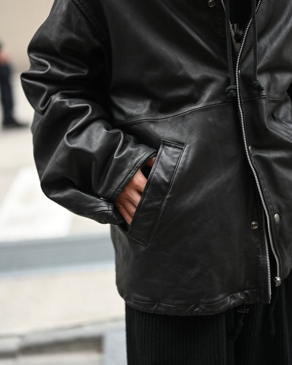 leather ns jkt, fade black