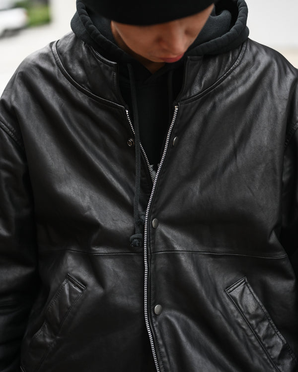 leather ns jkt, fade black