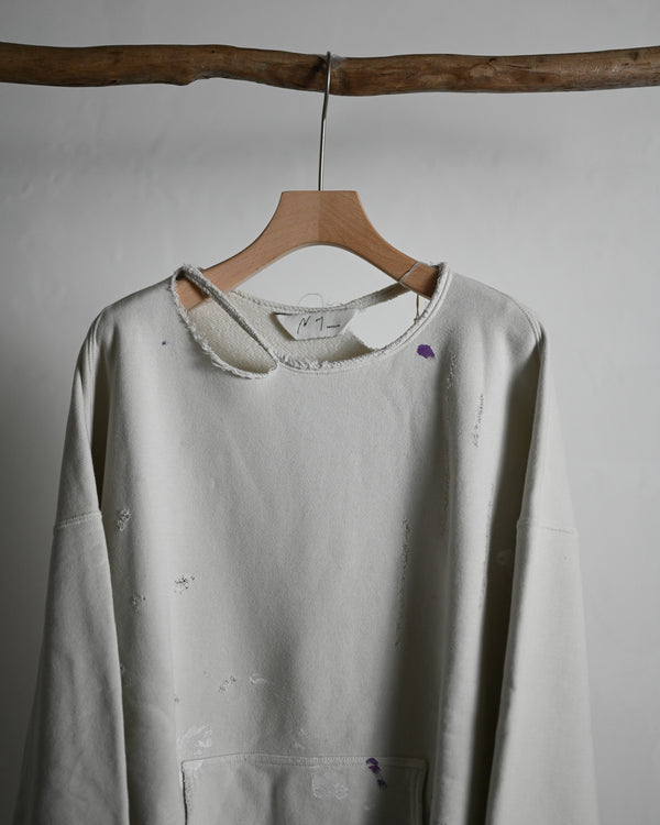 HOODIE CUTOFF CRASH SWEAT SHIRT, 2colors