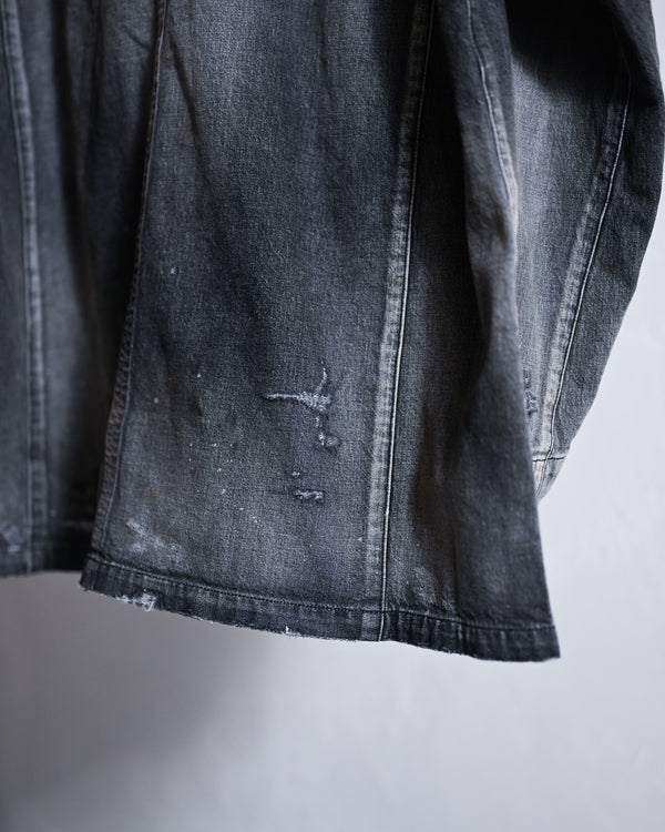 DENIM COVERALL, BLACK