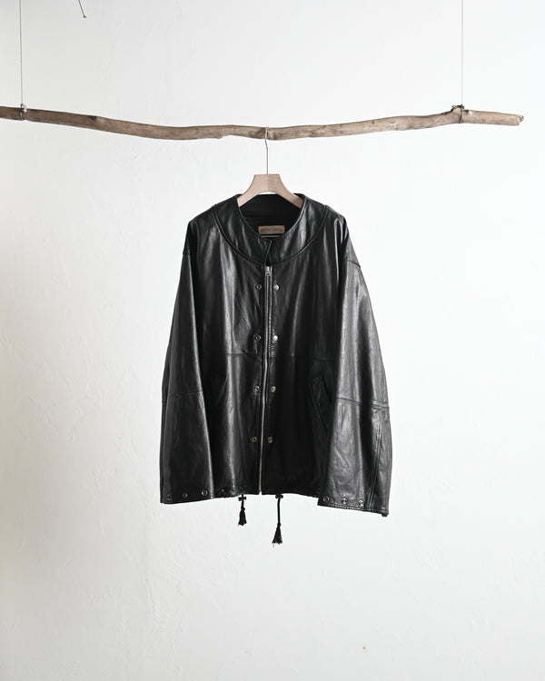 leather ns jkt, fade black